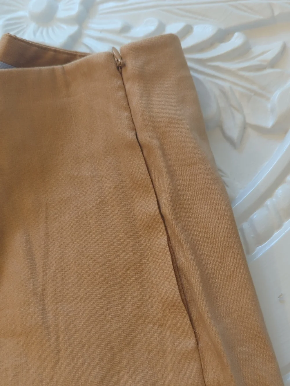 Antonio Melanie Linen Blend Kaki Tan Camel Shades With Pockets Tailored Short 8 - Picture 11 of 15